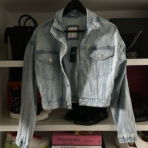 Abercrombie & fitch denim drape jacket size XS nwt light blue